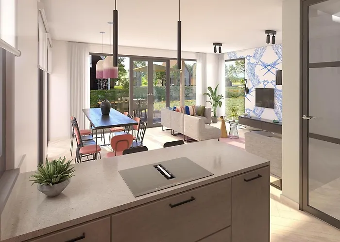 Modern Holiday Home On The Water, In A Holiday Park, 1 2 Km From The Beach